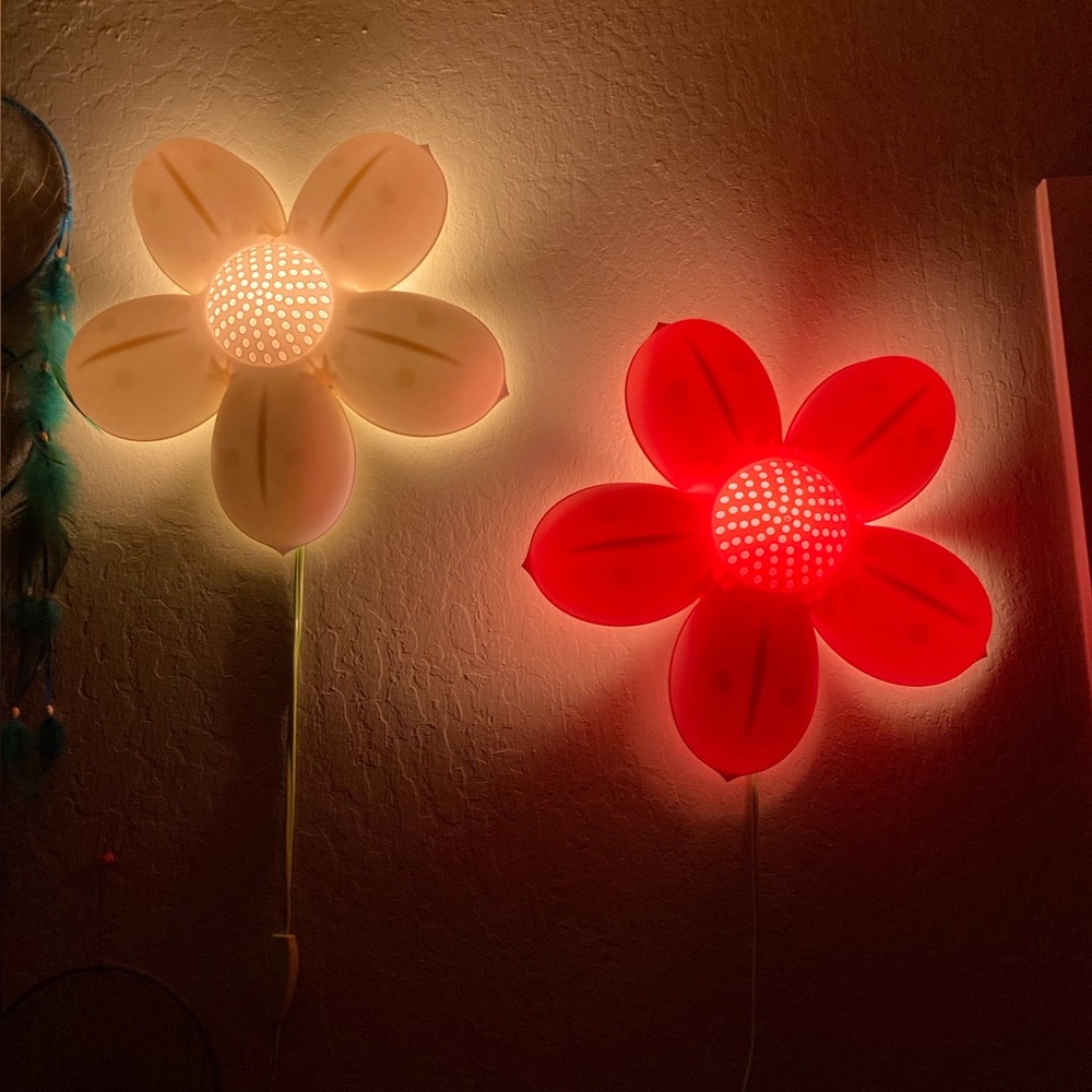 Vintage IKEA Wall Flower Lamps